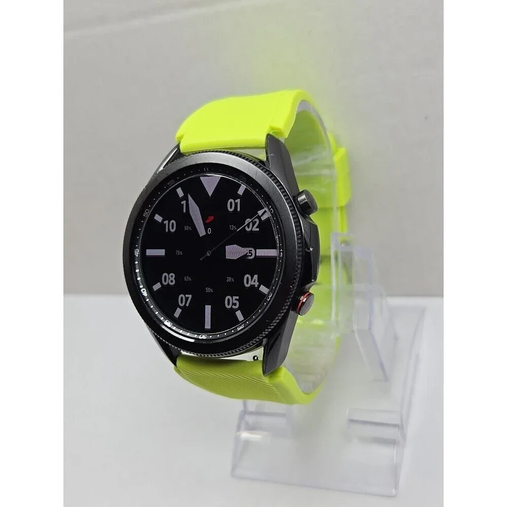 Samsung Galaxy Watch3 45mm LTE Mystic Black Smartwatch GPS Heart Rate Neon *READ